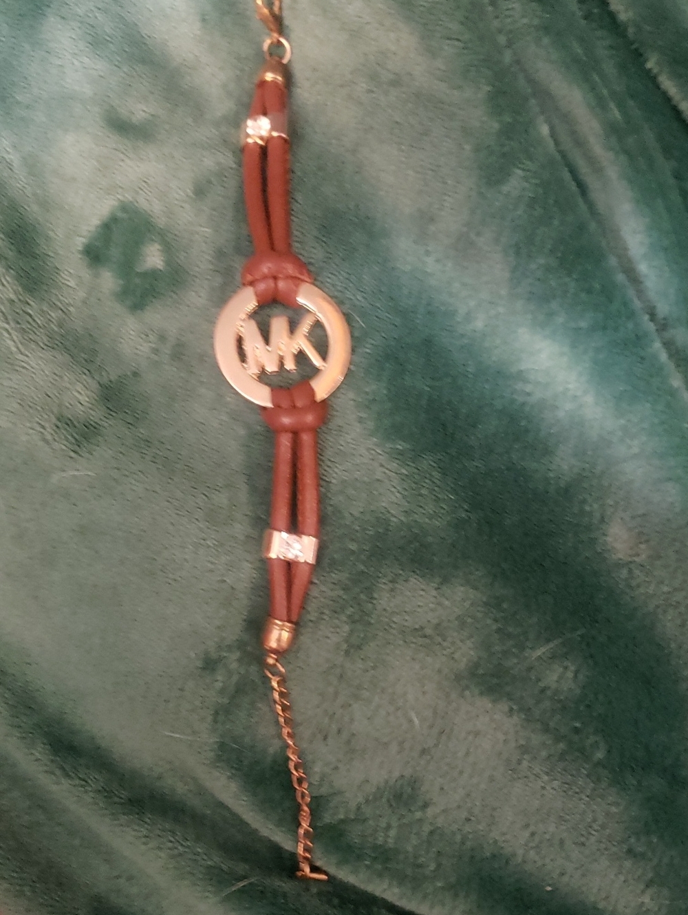 Michael Kors Leather Logo Braclet